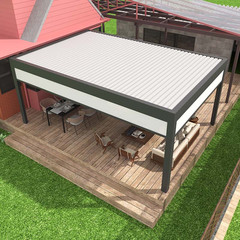 outdoor waterproof motorized pergolas